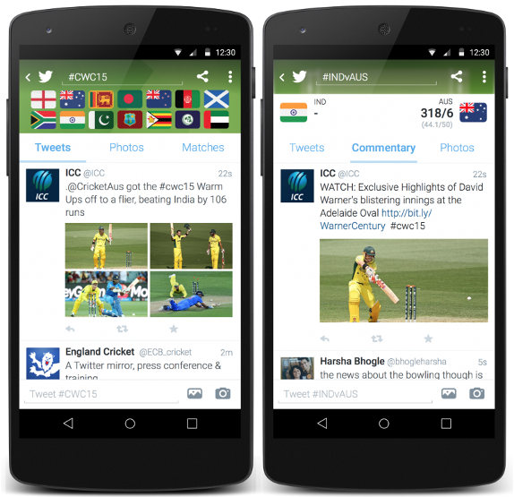 Twitter-ICC-Cricket timeline