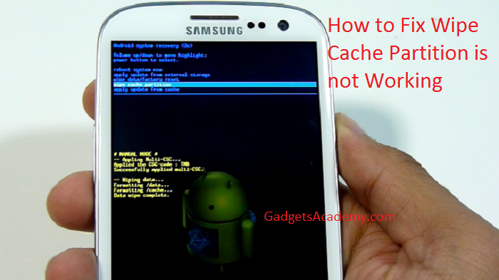 Wipe Cache Partition is not working